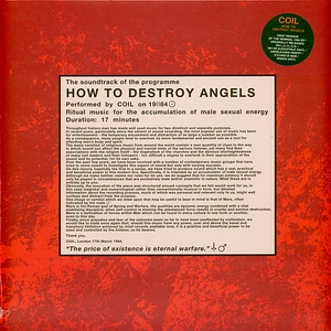Coil - How To Destroy Angels Green Vinyl Edition