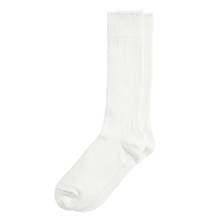 ROTOTO - Linen Cotton Ribbed Crew Socks