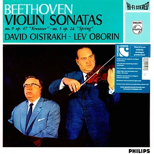 Beethoven / David Oistrakh - Lev Oborin - Violin Sonatas / No. 9 Op. 47 "Kreutzer" - No. 5 Op. 24 "Spring"