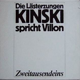 Klaus Kinski Spricht François Villon - Kinski Spricht Villon 2