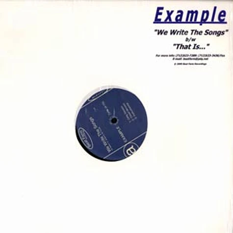 Example - We Write The Songs b/w That Is...