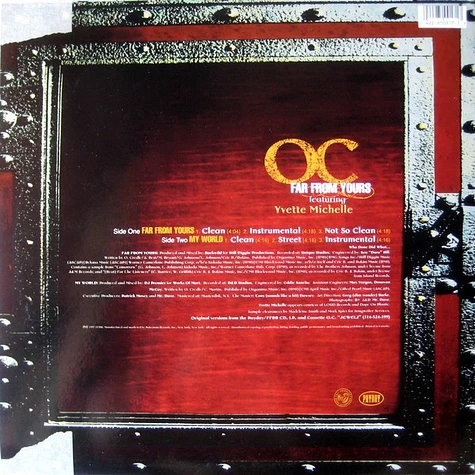 O.C. Featuring Yvette Michele Far From Yours Vinyl 12