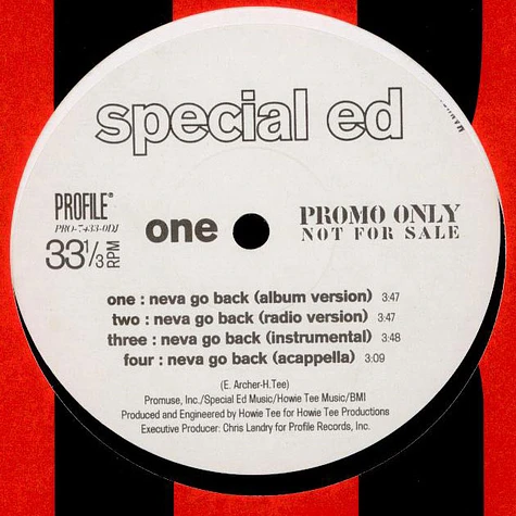 Special Ed - Neva Go Back / Just A Killa