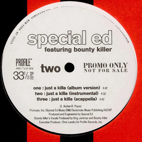 Special Ed - Neva Go Back / Just A Killa