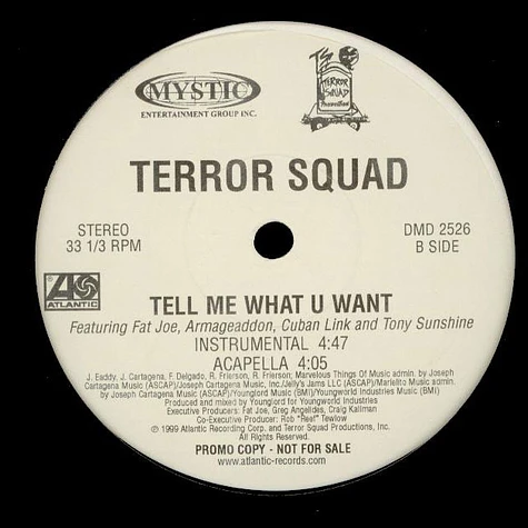 Terror Squad Featuring Fat Joe, Armageddon , Cuban Link And Tony Sunshine - Tell Me What U Want