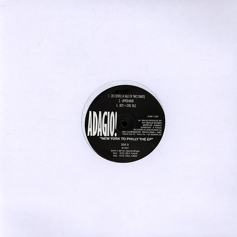 Adagio! - New York To Philly The EP - Vinyl 12