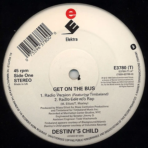 Destiny's Child Featuring Timbaland - Get On The Bus