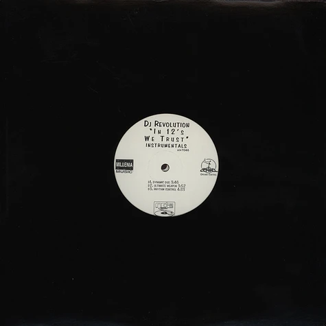 DJ Revolution - In 12's we trust instrumentals