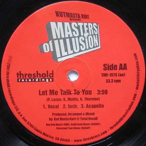Kut Masta Kurt Presents Masters Of Illusion - Urban Legends / Let Me Talk To You