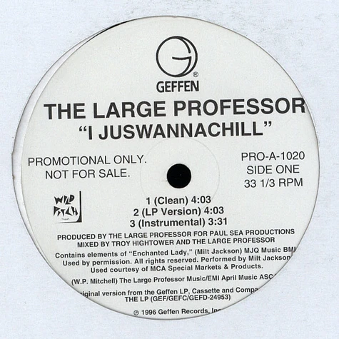 Large Professor - I juswannachill / Hard