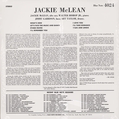 Jackie McLean - Swing swang swingin