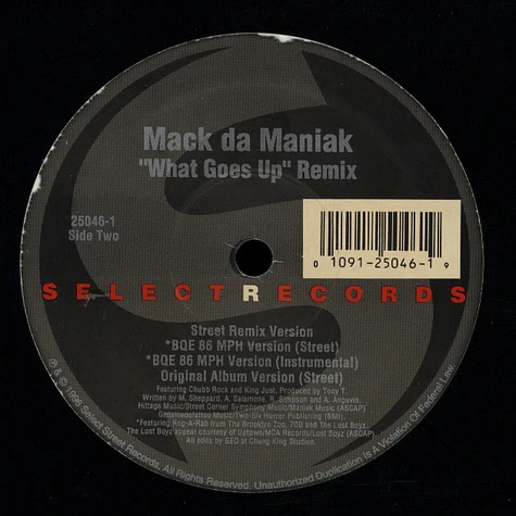 Mack Da Maniak - What goes up remixes feat. Chubb Rock & King Just
