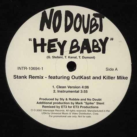 No Doubt - Hey baby Stank remix