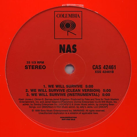 Nas - You Won’t See Me Tonight / We Will Survive