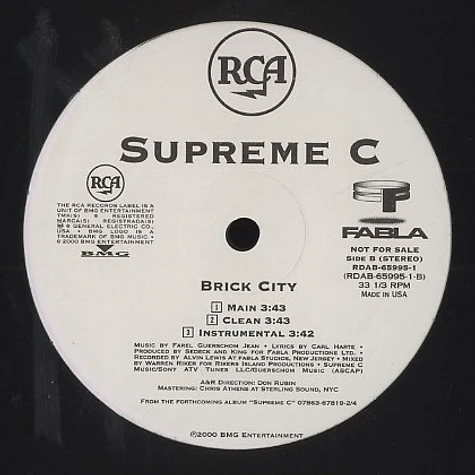 Supreme C - Brick city