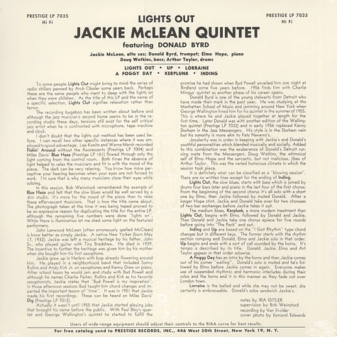 Jackie McLean Quintet - Lights out
