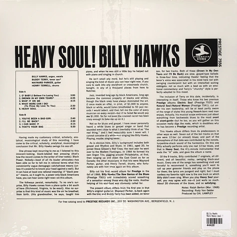 Billy Hawks - More Heavy soul !