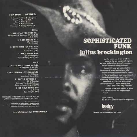 Julius Brockington - Sophisticated funk