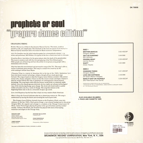 Prophets Of Soul - Gregory james edition