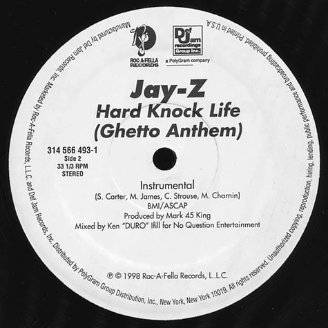 Jay-Z - Hard Knock Life (Ghetto Anthem)