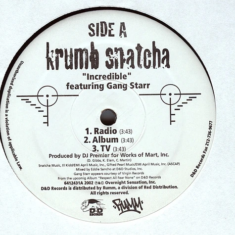 Krumb Snatcha - Incredible