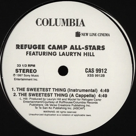 Refugee Camp All-Stars - The sweetest thing feat. Lauryn Hill