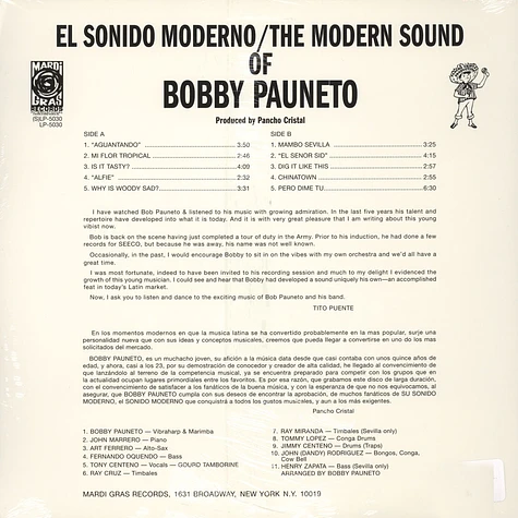 Bobby Pauneto - El Sonido Moderno / The Modern Sound