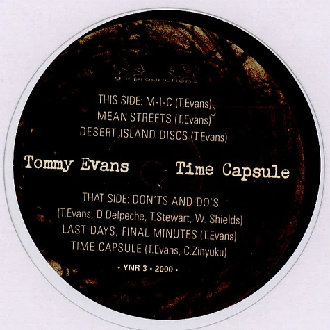 Tommy Evans - Time Capsule EP