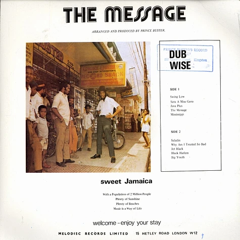Prince Buster - The message - dub wise