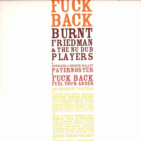 Burnt Friedman & The Nu Dub Players - Fuck back