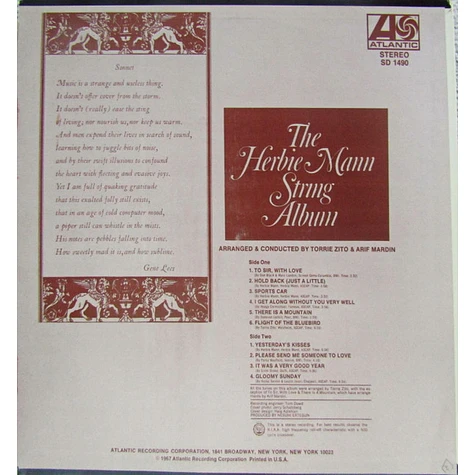 Herbie Mann - The Herbie Mann String Album