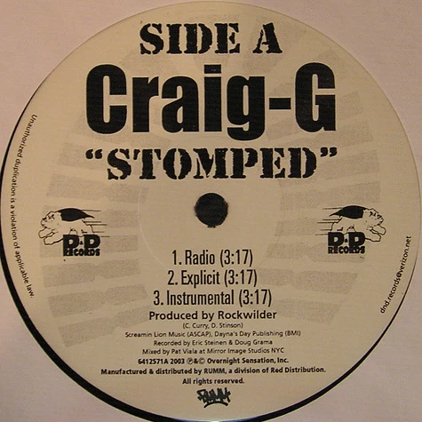 Craig G - Stomped / Make You Say Yes