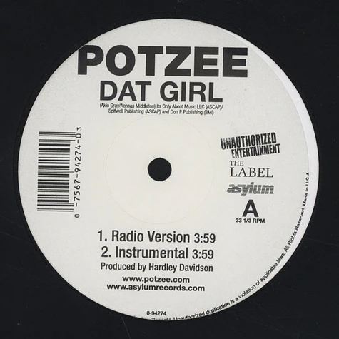 Potzee - Dat girl