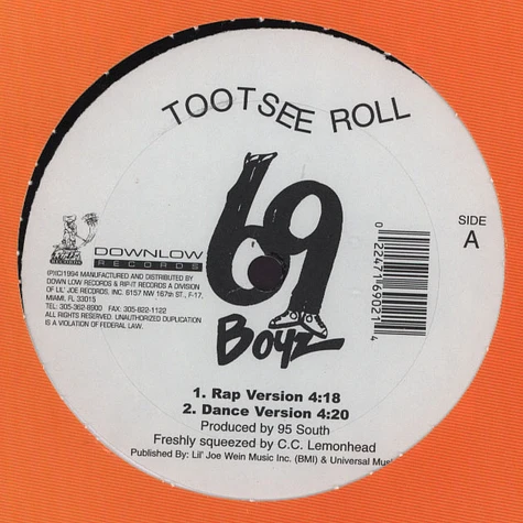 69 Boyz - Tootsee roll EP