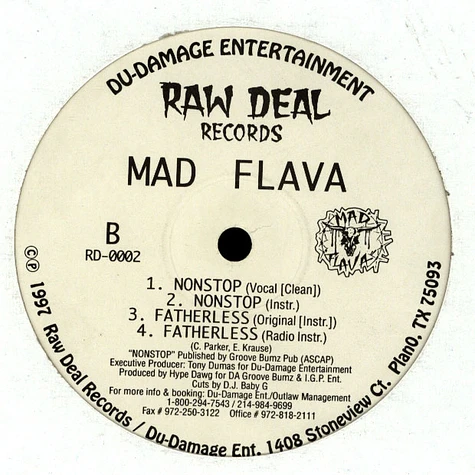 Mad Flava - Fatherless / Nonstop