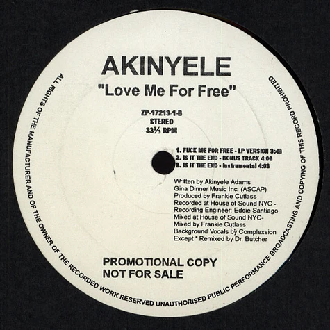 Akinyele - Love me for free