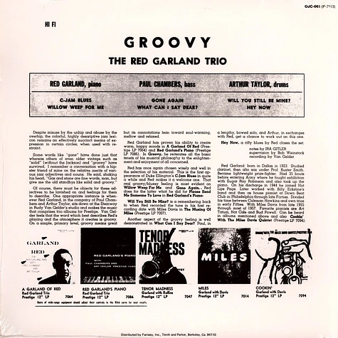 Red Garland Trio - Groovy