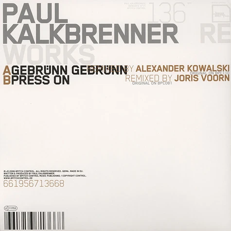 Paul Kalkbrenner - Reworks volume 1