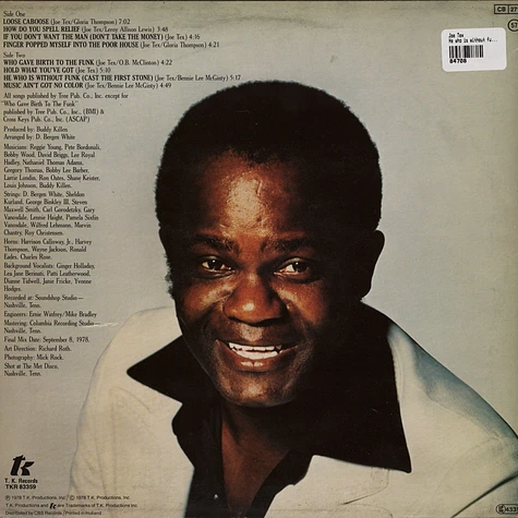 Joe Tex - He who is without funk cast the first stone