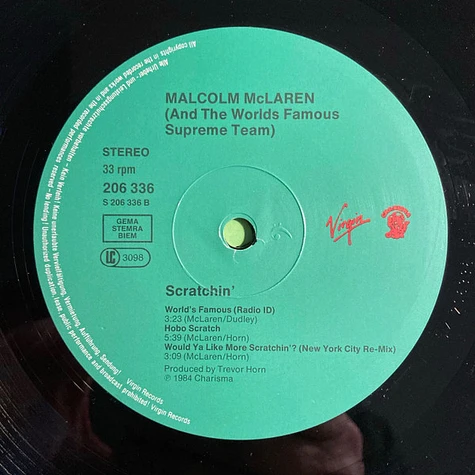 Malcolm McLaren And World's Famous Supreme Team - Scratchin
