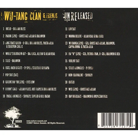 Wu-Tang Clan & Friends - Unreleased