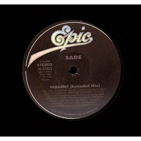 Sade - Paradise