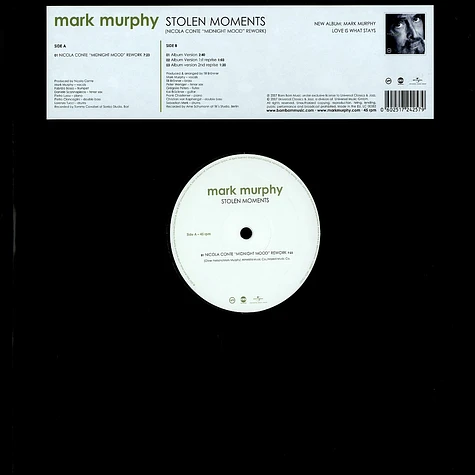 Mark Murphy - Stolen moments (Nicola Conta 'midnight mood' rework)