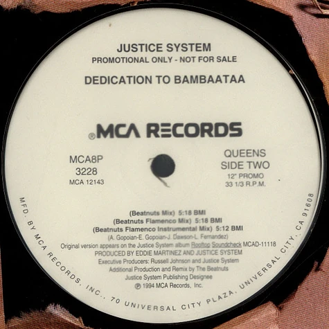 Justice System - Dedication to bambaataa Diamond D Remix