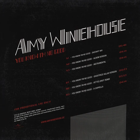 Amy Winehouse - You know i'm no good