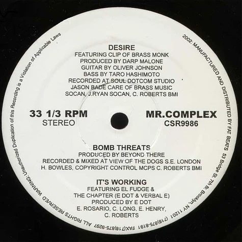 Mr. Complex - Desire