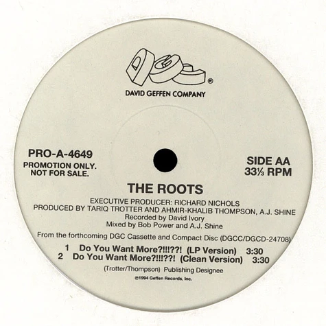 The Roots - It's Comin / Do You Want More?!!!??!