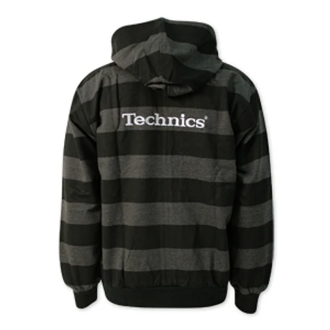 DMC & Technics - Striped zip-up hoodie