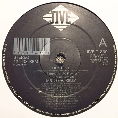 Mr. Lee / R. Kelly - Hey Love