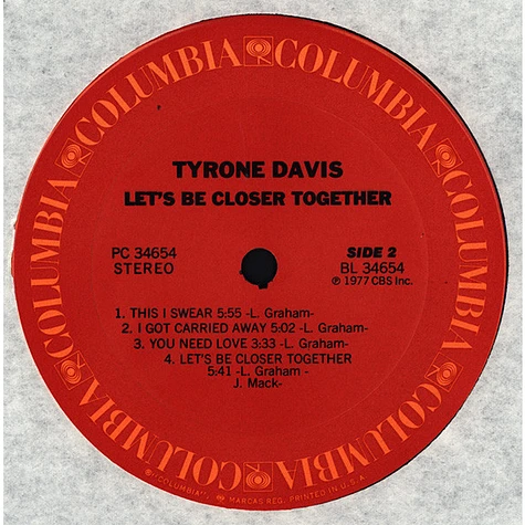 Tyrone Davis - Let's Be Closer Together